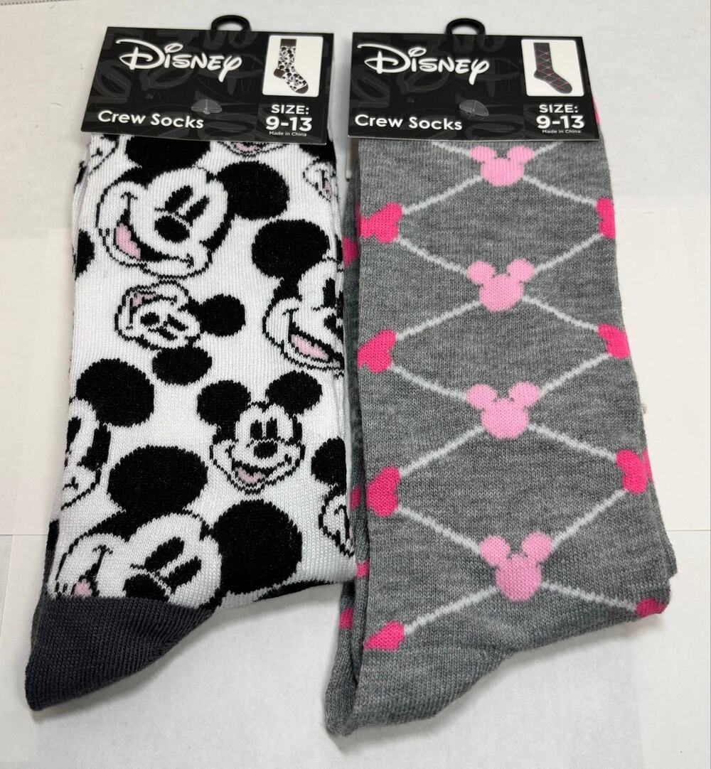 Mickey and Minnie Novelty Sock Duo